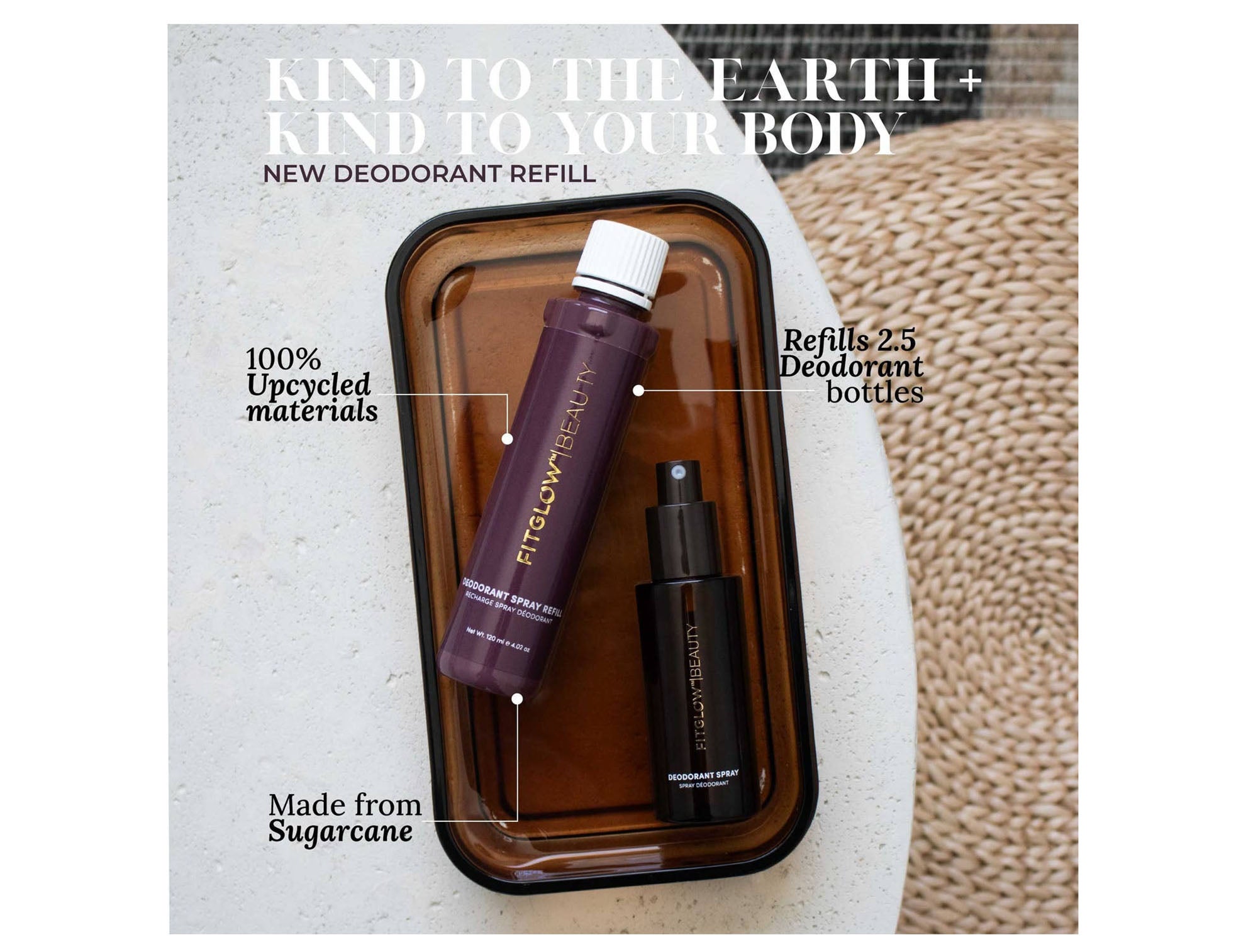 cigarette spray deodorant Deodorant Spray & Refill - Fitglow Beauty